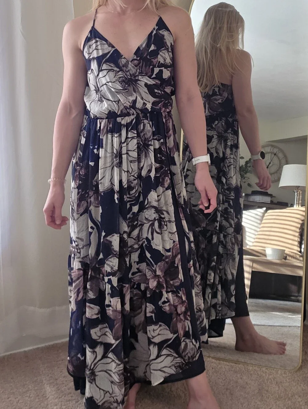 Abercrombie & Fitch Floral Chiffon Maxi Dress